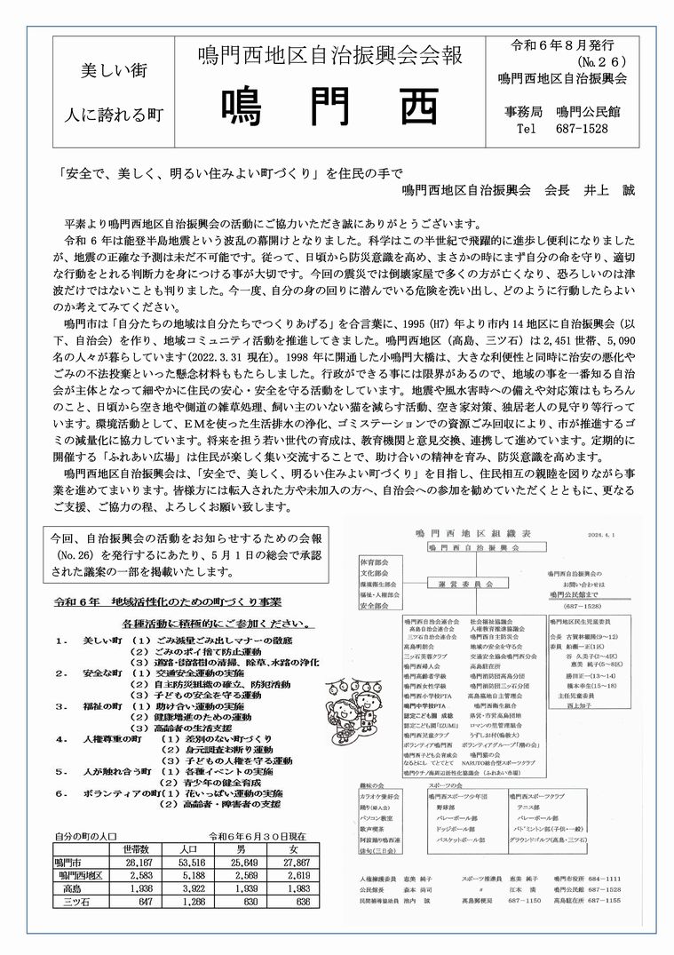 鳴門西地区電子自治振興会の投稿写真